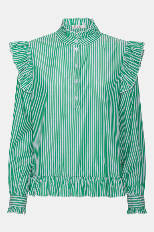 NunaIC Shirt - Green White Stripes