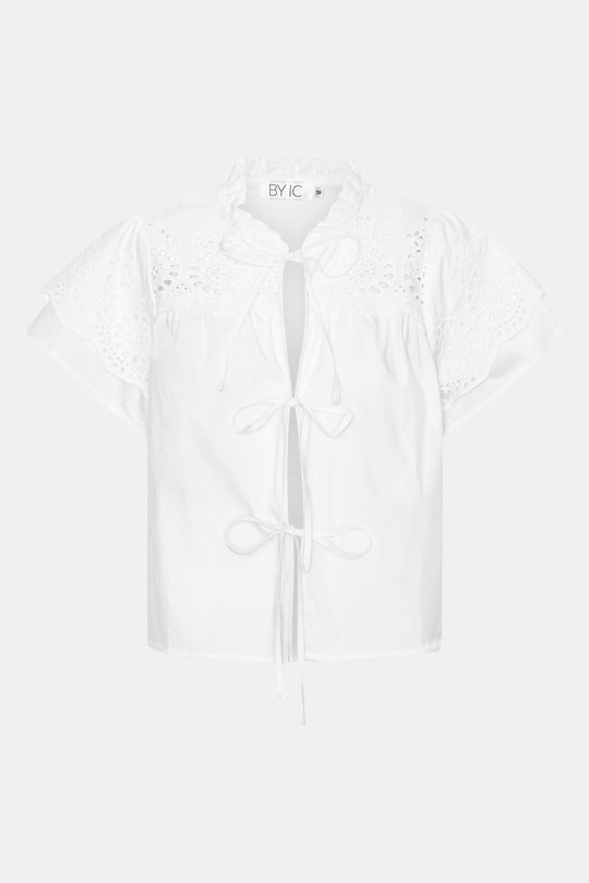 MayaIC Top - White Embroidery