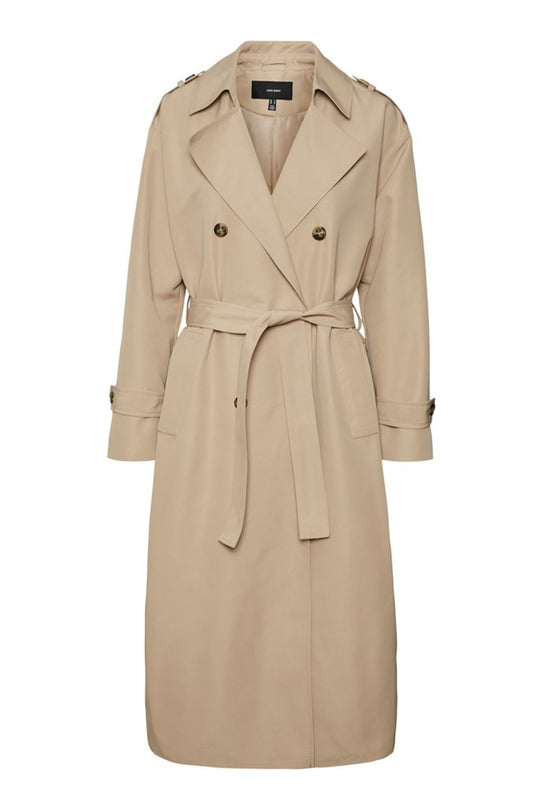 VMChloe Long Trenchcoat - Silver Mink