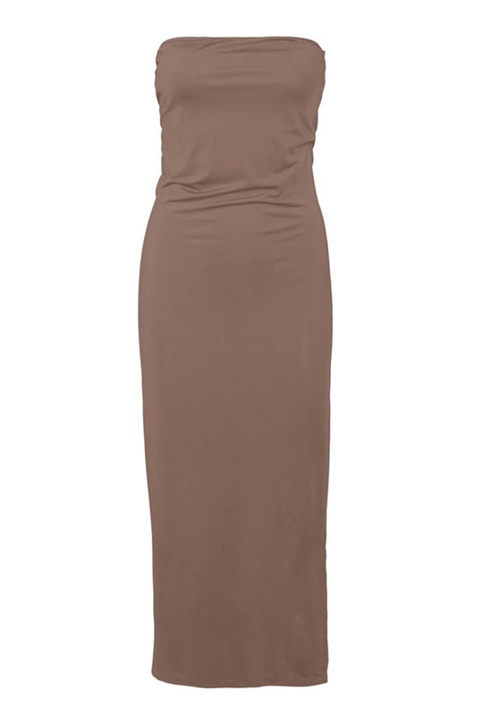 VMBianca Tube Calf Dress - Brown Lentil