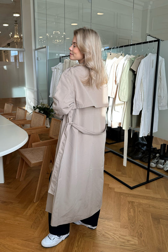 VMChloe Long Trenchcoat - Silver Mink