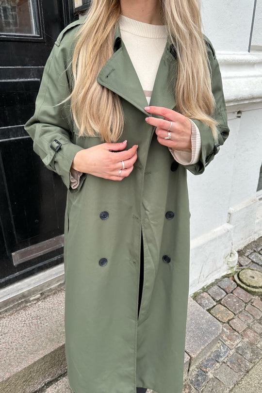 ONLChloe Trenchcoat Double B. - Four Leaf Clover