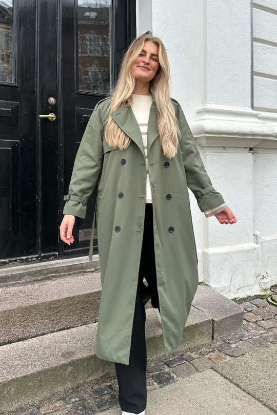 ONLChloe Trenchcoat Double B. - Four Leaf Clover