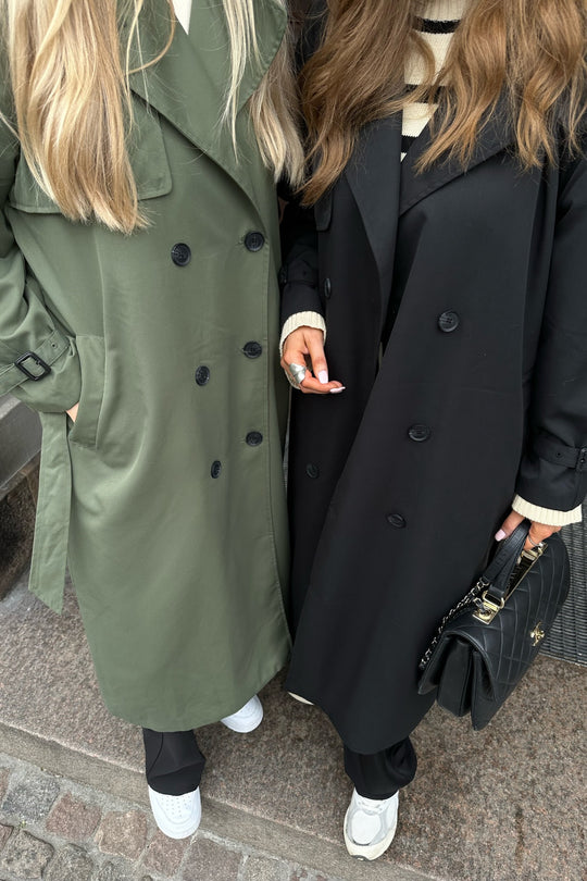 ONLChloe Trenchcoat Double B. - Black