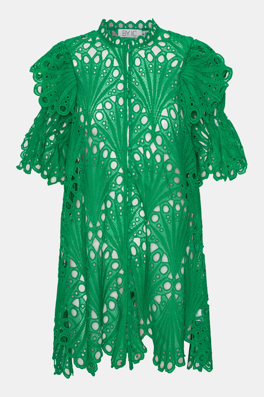 EstherIC Dress - Green Embroidery