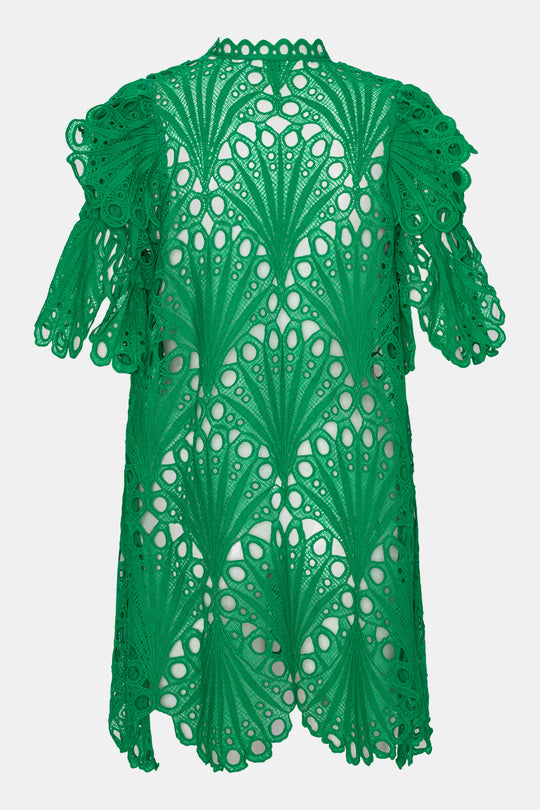 EstherIC Dress - Green Embroidery
