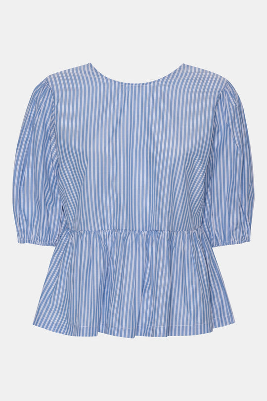 LulaIC Top - Blue White Stripes