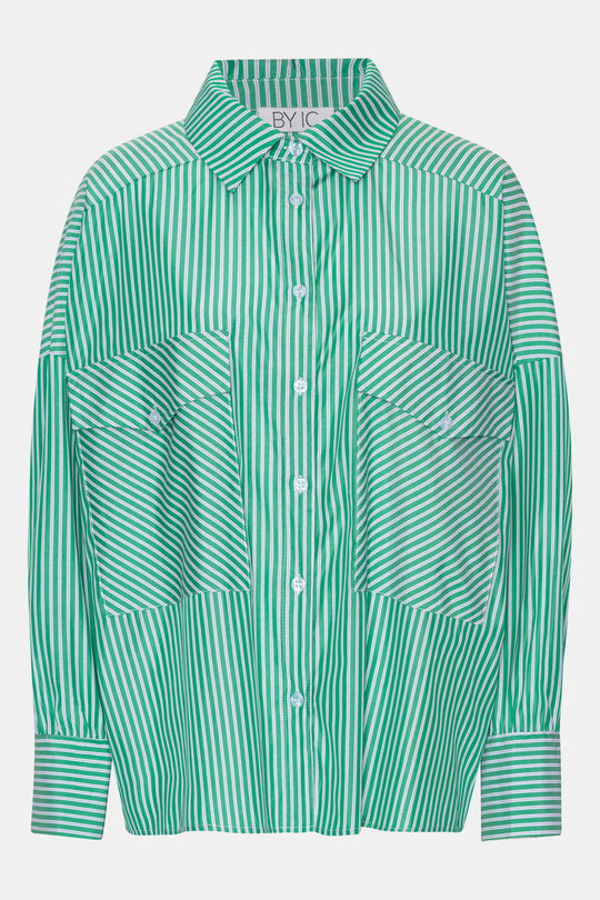 RilloIC Shirt - Green White Stripes