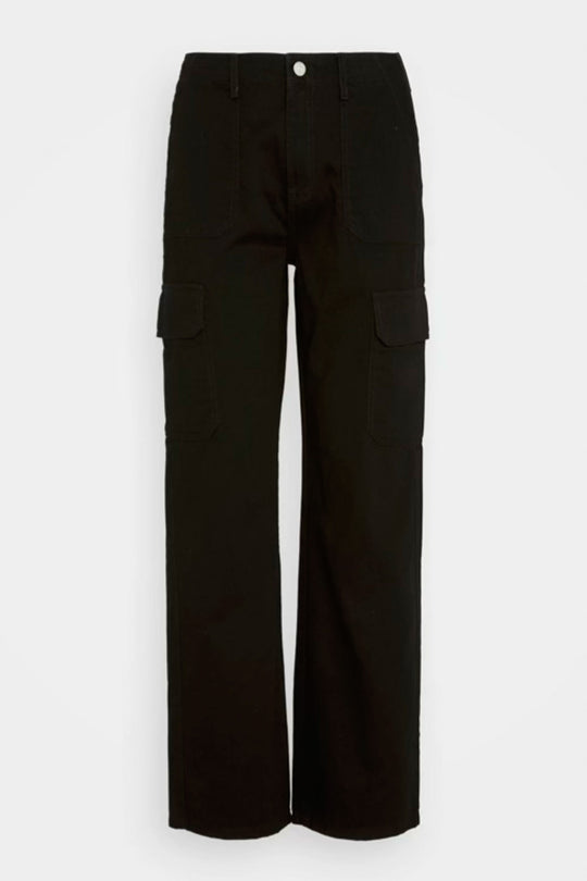 JDYAbby HW Wide Cargo Pants - Black