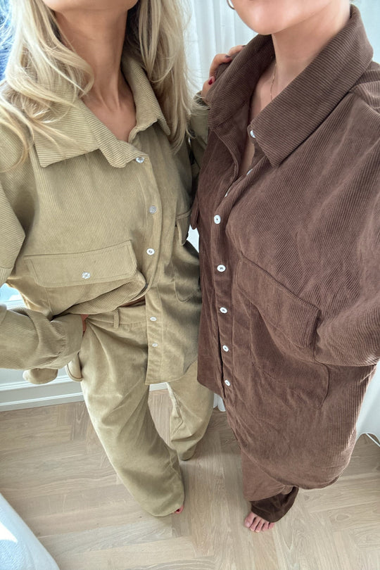 NannaIC Oversized Shirt - Brown Corduroy