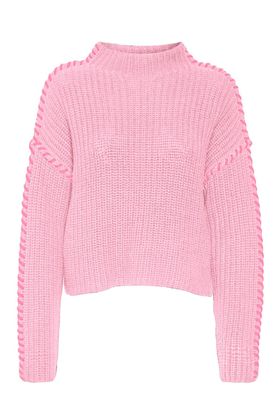 VMCream LS Funnelneck Pullover - Roseate Spoonbill With Sachet Pink