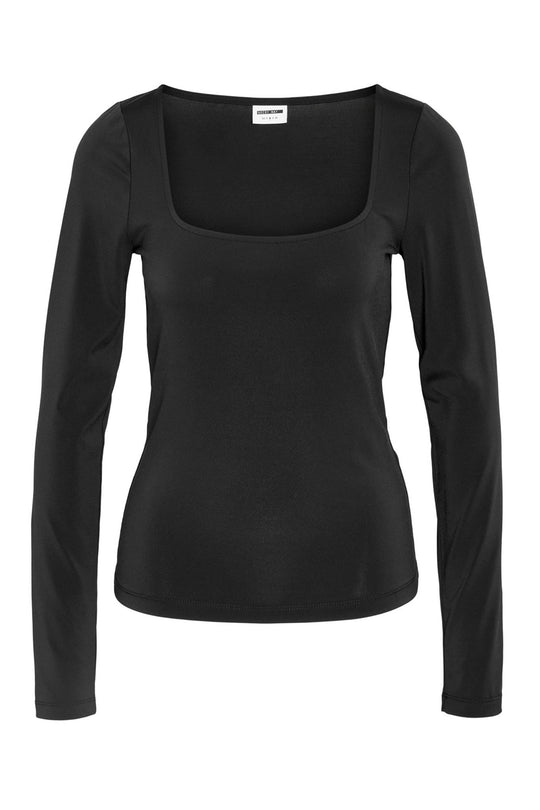 NMBella LS Squareneck Top - Black