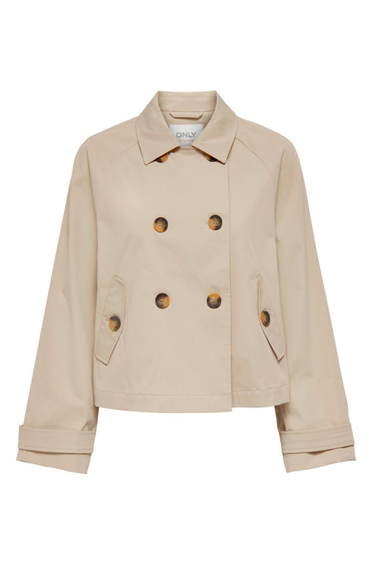 ONLApril Short Trenchcoat - Oxford Tan