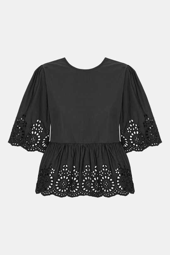 LulaIC Top - Black Embroidery