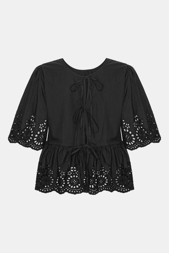 LulaIC Top - Black Embroidery