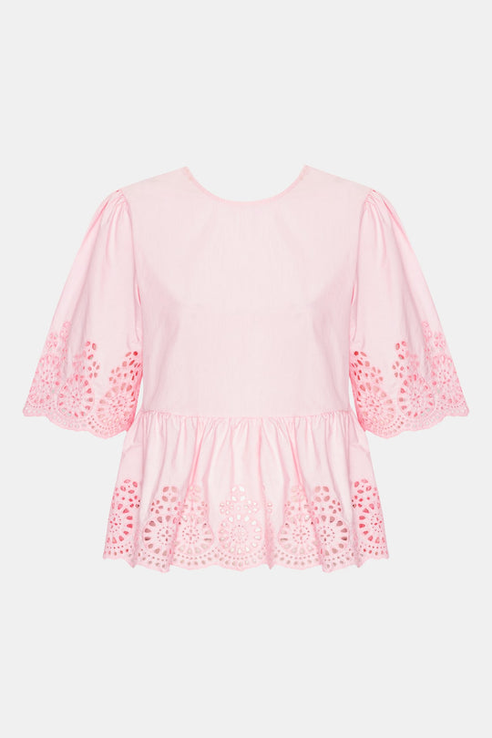 LulaIC Top - Light Pink Embroidery