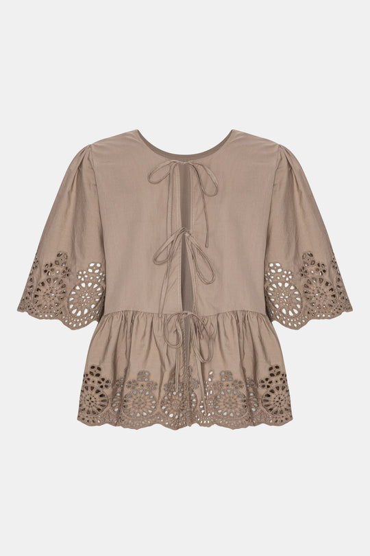 LulaIC Top - Mocca Embroidery