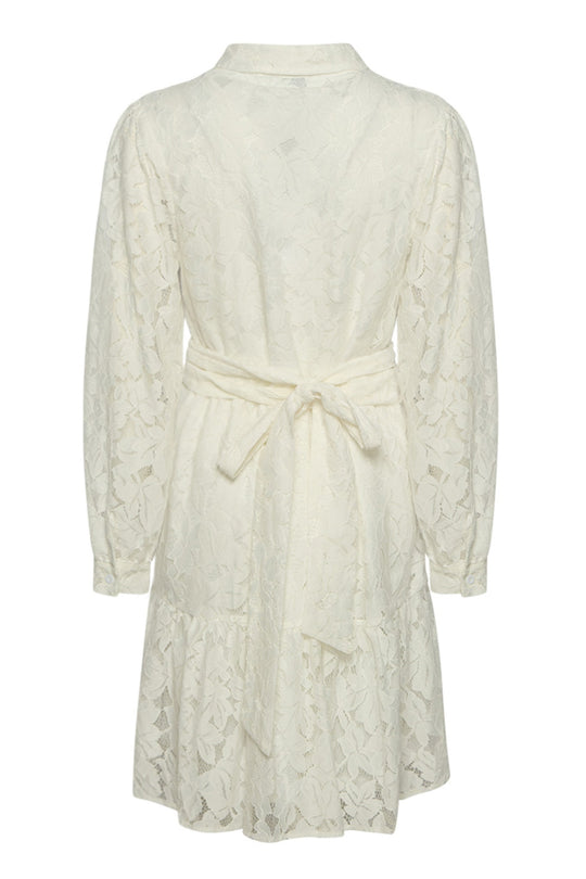 Noella Pixi Shirt Dress Lace - White