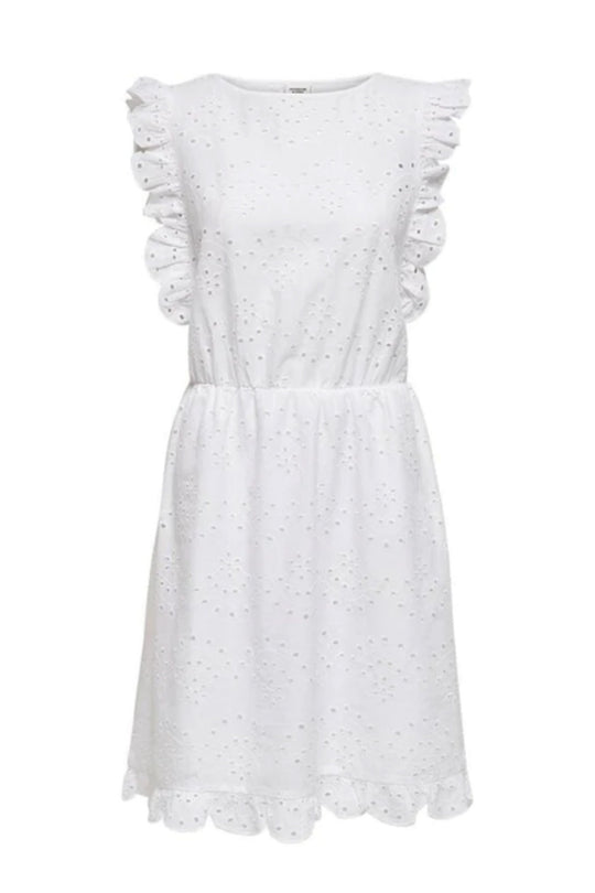 JDYTia Short Lace Dress - White