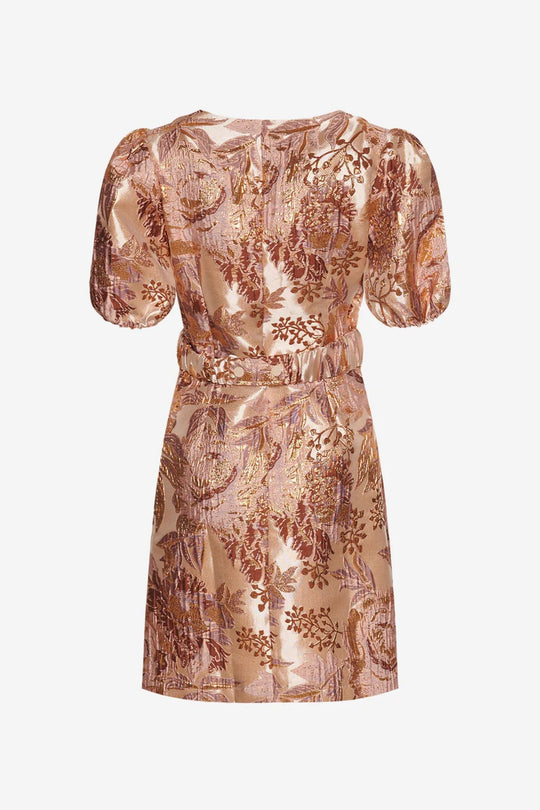 Noella Neva Belt Dress - Dark Rose Mix