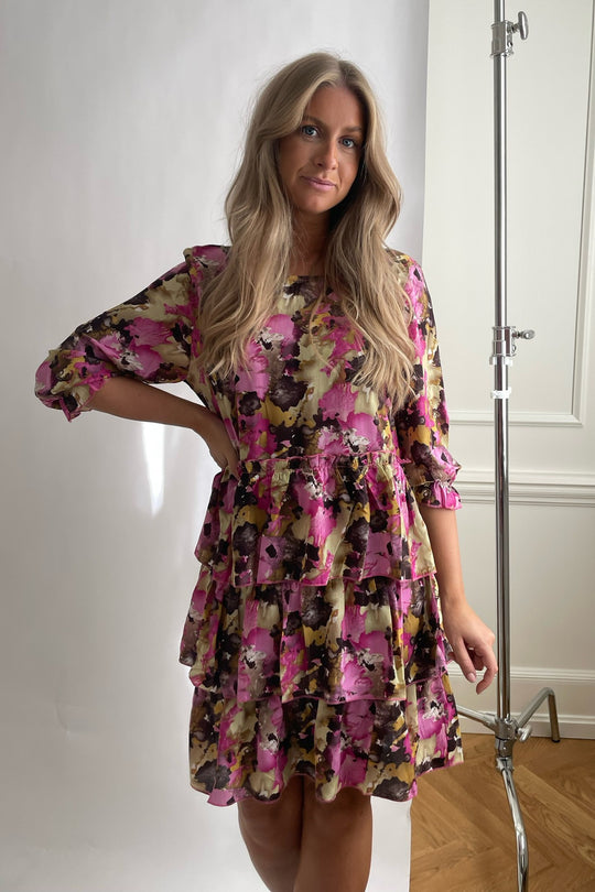 Danni Dress - Pink Choco Print