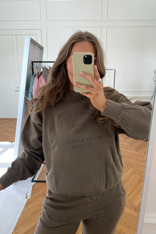JXBeatrice LS Loose Vint Sweat - Morel