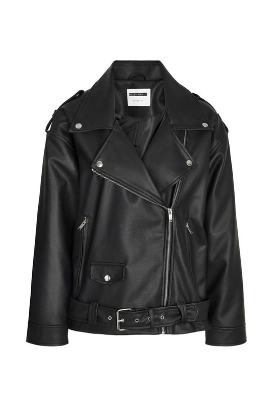 NMPaulina Oversize Biker Jacket - Black