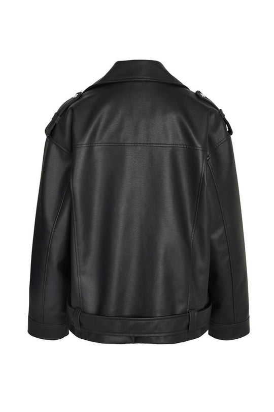 NMPaulina Oversize Biker Jacket - Black