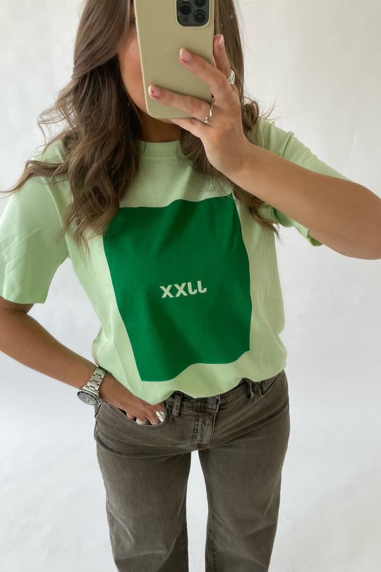 JXAmber SS Relaxed Every Square Tee - Pastel Green