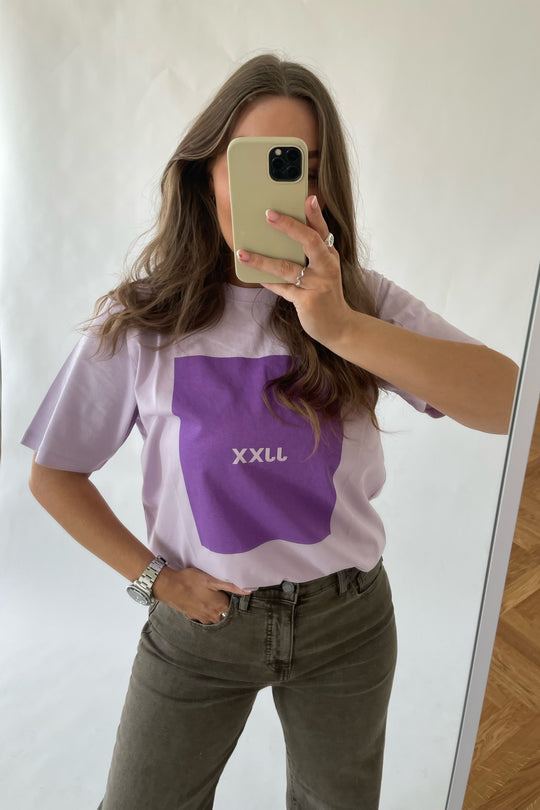 JXAmber SS Relaxed Every Square Tee - Pastel Lilac