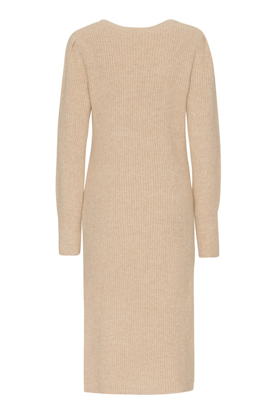 MalinIC Wool Knit Dress - Beige Melange