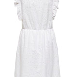 Tia Short Lace Dress - White