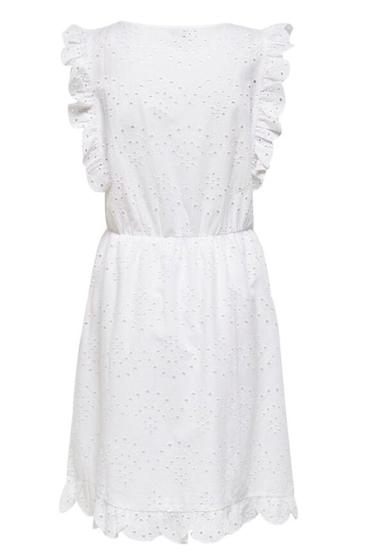 Tia Short Lace Dress - White