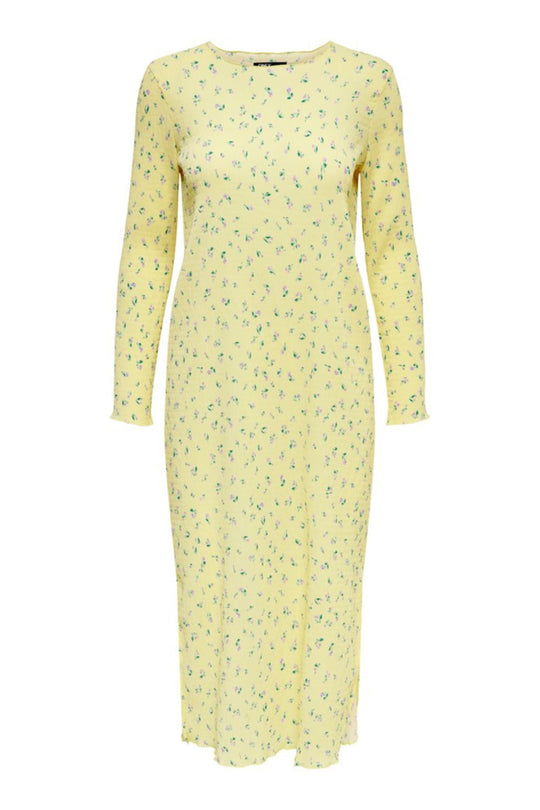 ONLMolly LS Plisse Dress - Lemon Meringue