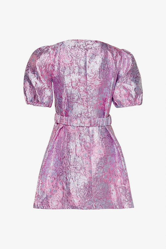 Noella Neva Jacquard Belt Dress - Lilac Jacquard