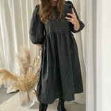 Aminni O-Neck 3/4 Midi Dress - Ivy Green