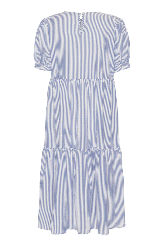 VilmaIC Long Dress - Blue White Stripes