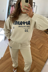 JXBianca HW Relaxed Vin Sweatpants - Bone White