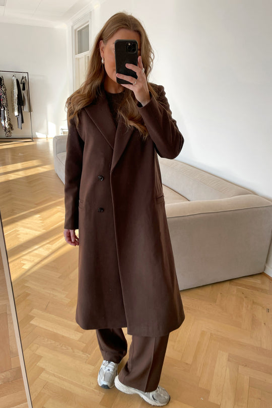 JXMaden Long Wool Coat - Demitasse