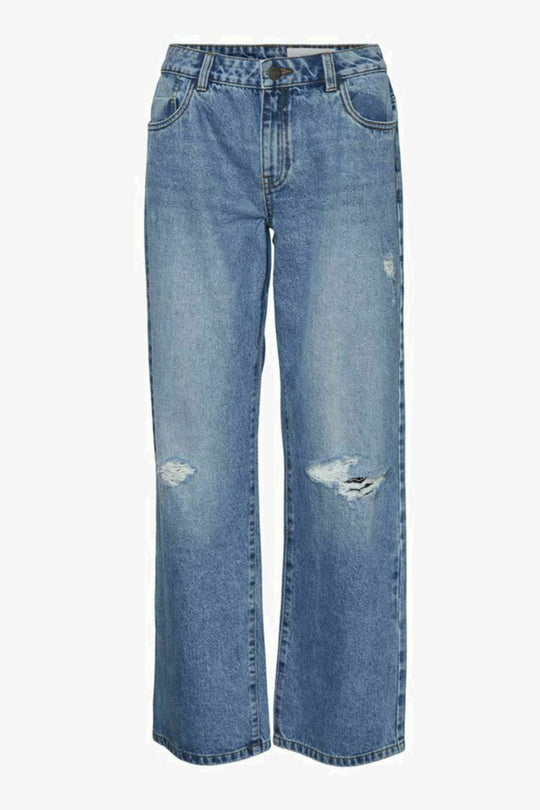 NMAmanda NW Dest Jeans - Light Blue Denim