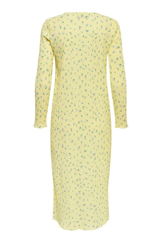 ONLMolly LS Plisse Dress - Lemon Meringue