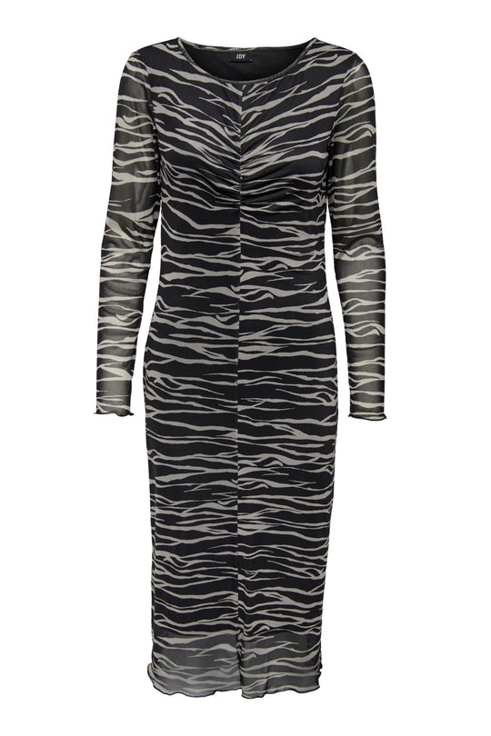 JDYElsa LS Mesh Dress - Black Zebra