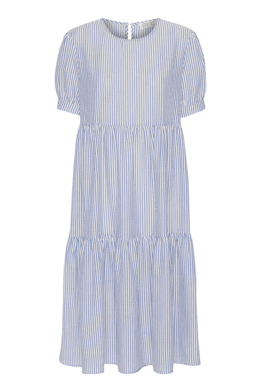 VilmaIC Long Dress - Blue White Stripes