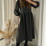 Aminni O-Neck 3/4 Midi Dress - Ivy Green