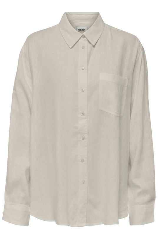 ONLTokyo LS Linen Blend Shirt - Moonbeam