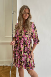 Danni Dress - Pink Choco Print