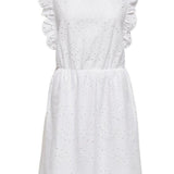 Tia Short Lace Dress - White