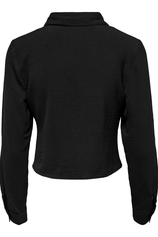 ONLMette LS Wrinkle Top - Black