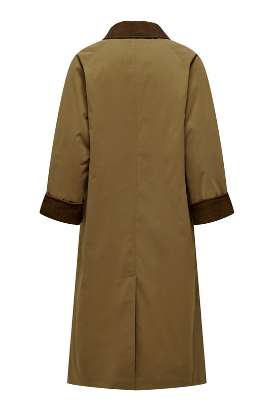 ONLOrchid Corduroy Mix Trenchcoat - Otter Dark Earth
