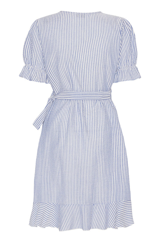 NaomiIC Dress - Blue White Stripe